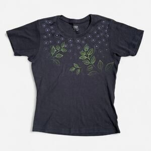 Columbia Purple and Green Floral Fairy Nature Baby Tee